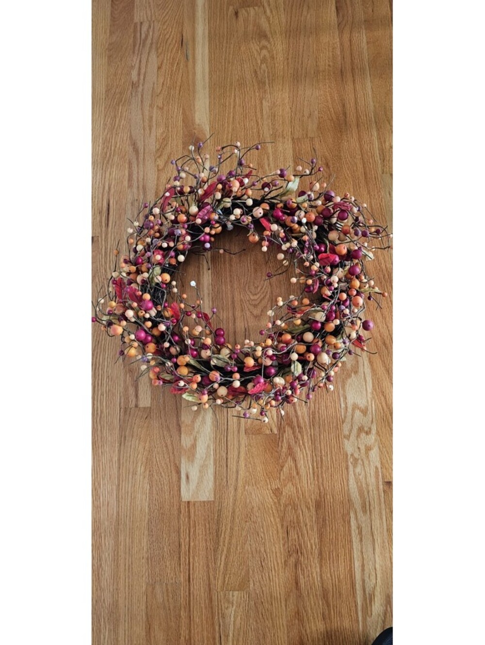Rustic Faux Fall Pip Berry Wreath 19 inches